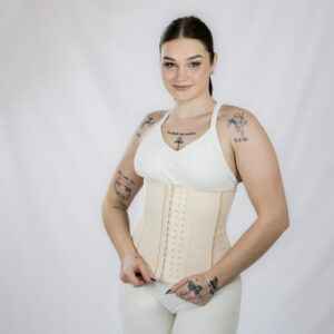Hingav lateks Waist Trainer korsett CURVES (beež)