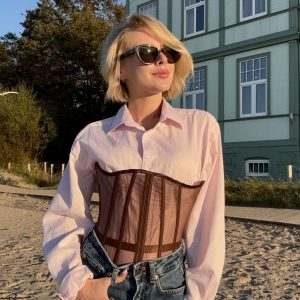 Paeltega korsett BROWN