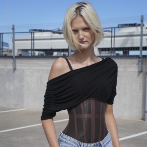Paeltega korsett BROWN