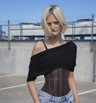 Paeltega korsett BROWN